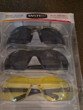 Safety GlassesSafety Vu 3-Pack  - Smoke and Yellow Lenses and camo, black frames